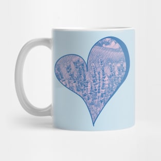 Lavender Heart Image Mug